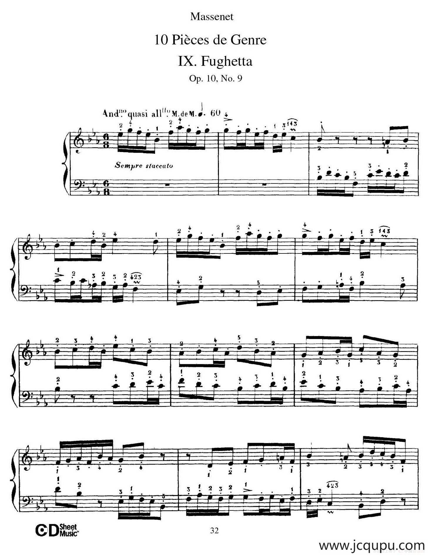 Dix Pièces de Genre Op.10（10首个性小品·Ⅸ）简谱