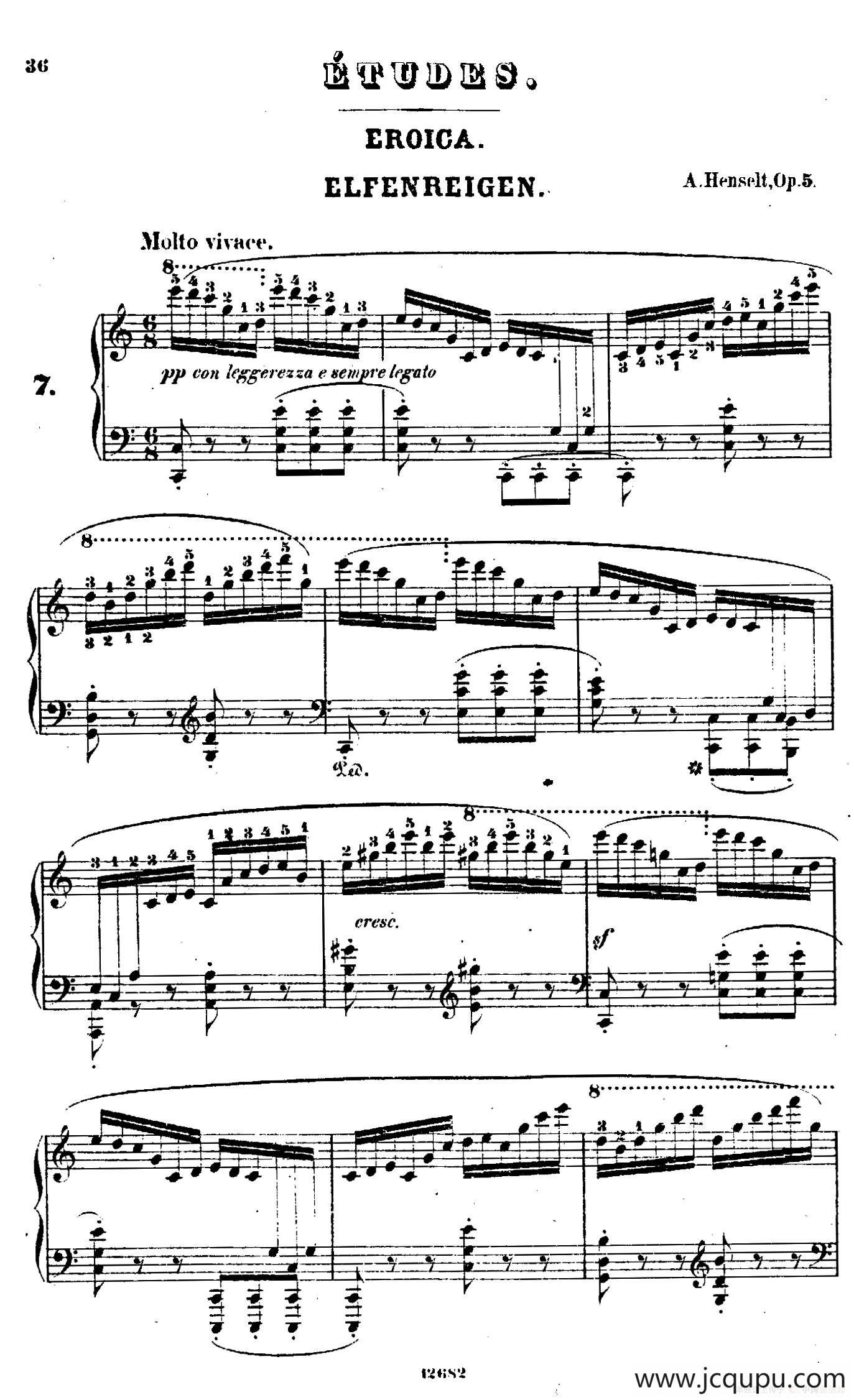 Douze Etudes de Salon Op.5（12首沙龙练习曲·7）简谱