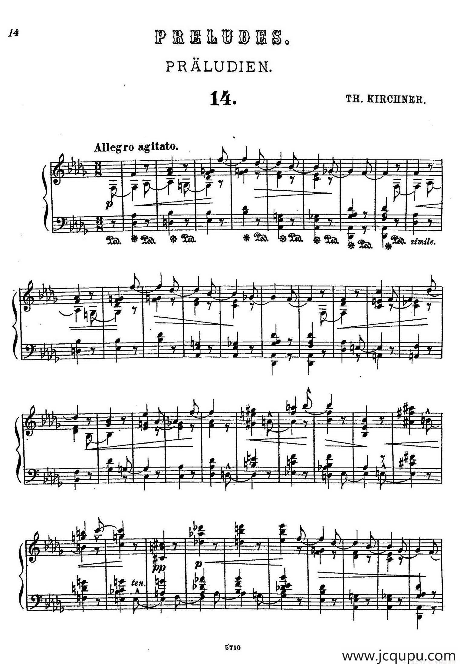 16 Preludes Op.9（16首前奏曲·14）简谱