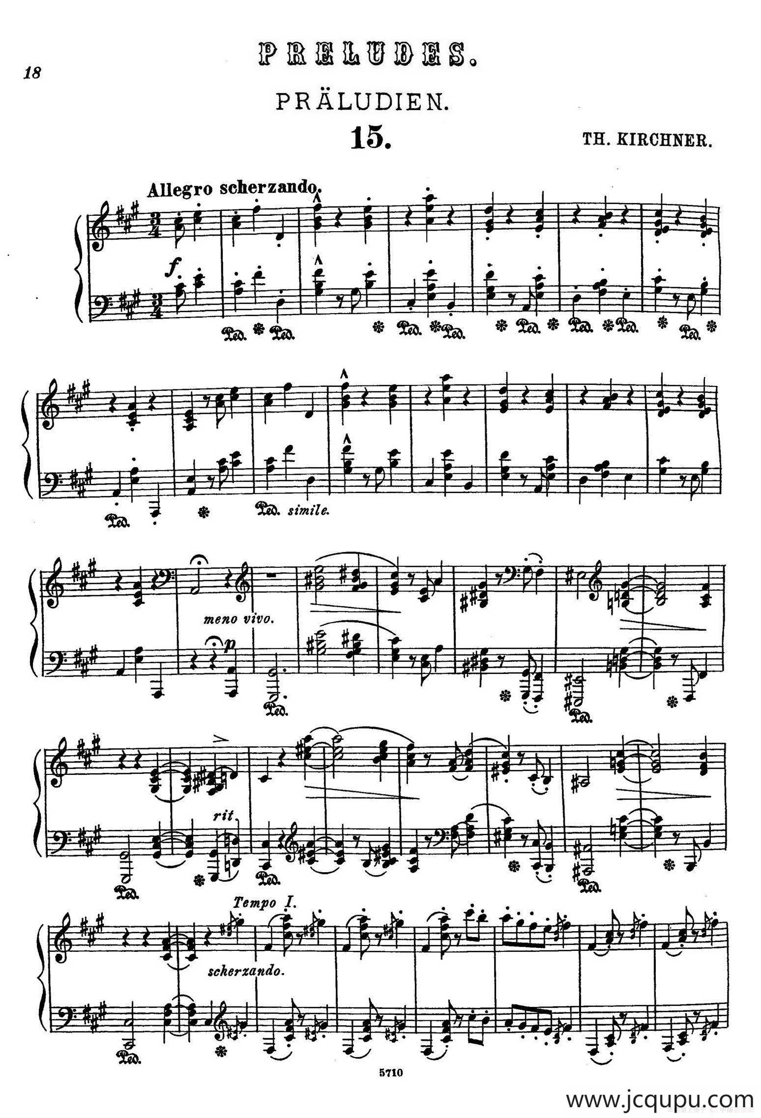 16 Preludes Op.9（16首前奏曲·15）简谱