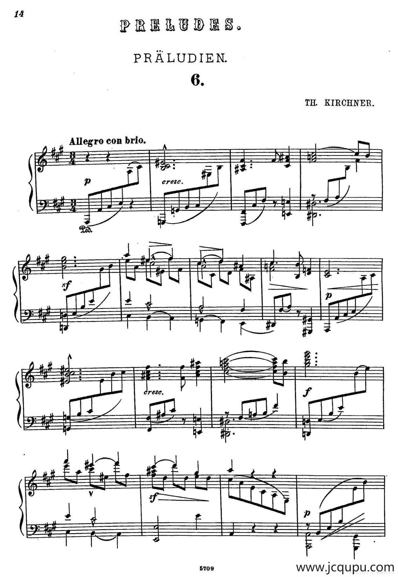 16 Preludes Op.9（16首前奏曲·6）简谱