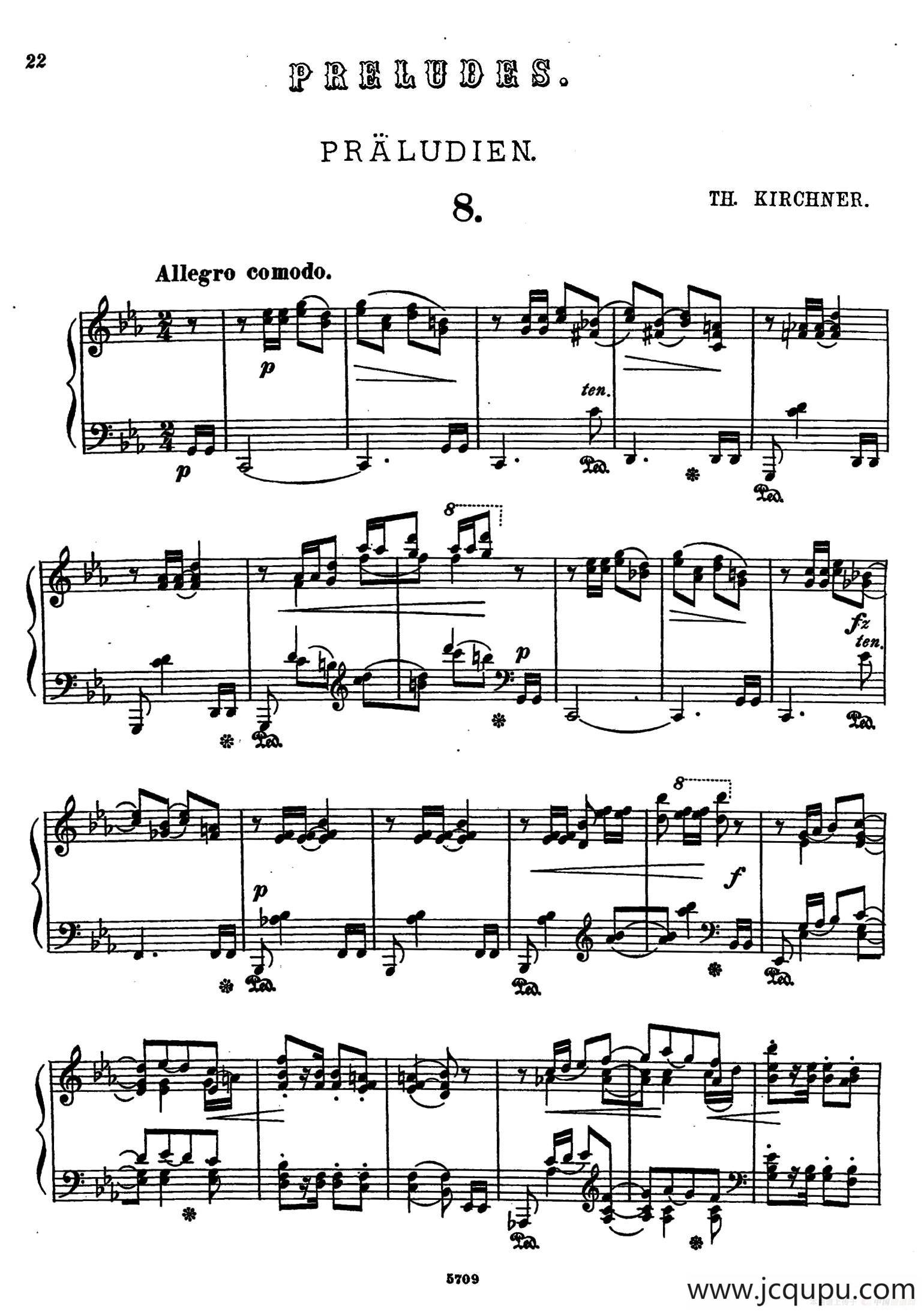 16 Preludes Op.9（16首前奏曲·8）简谱