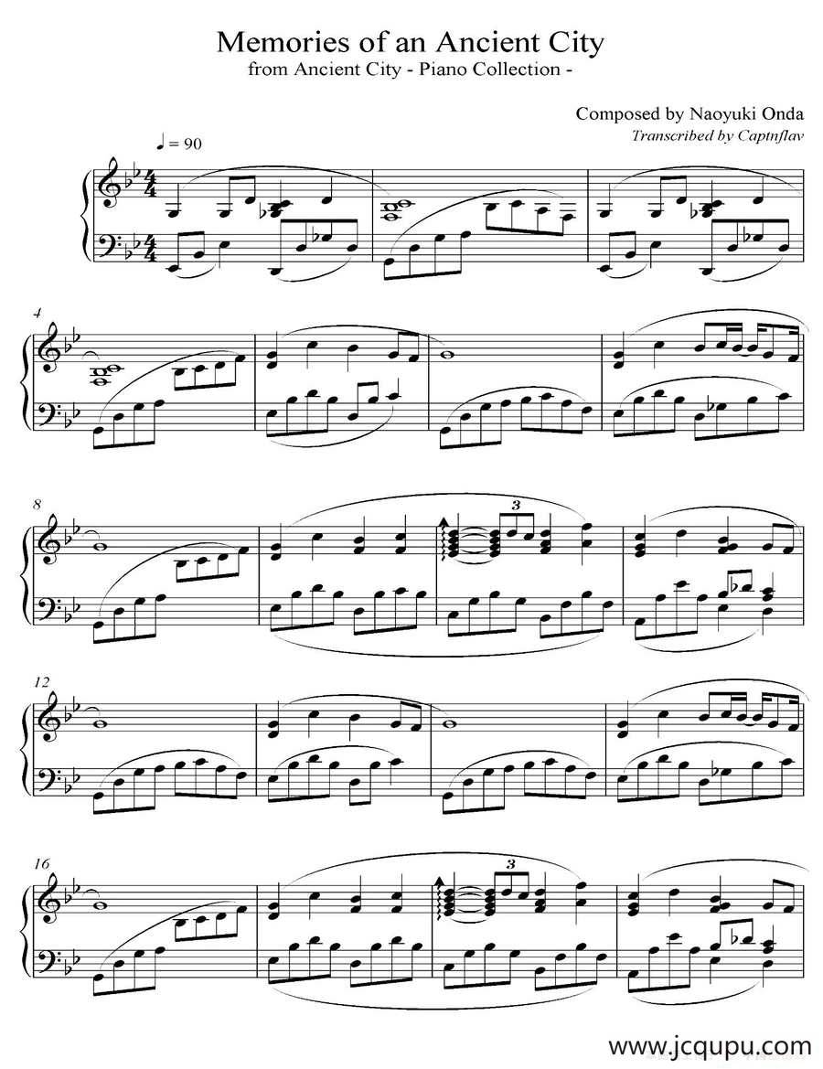 MEMORIES OF AN ANCIENT CITY（《京Ancient City》-3）简谱