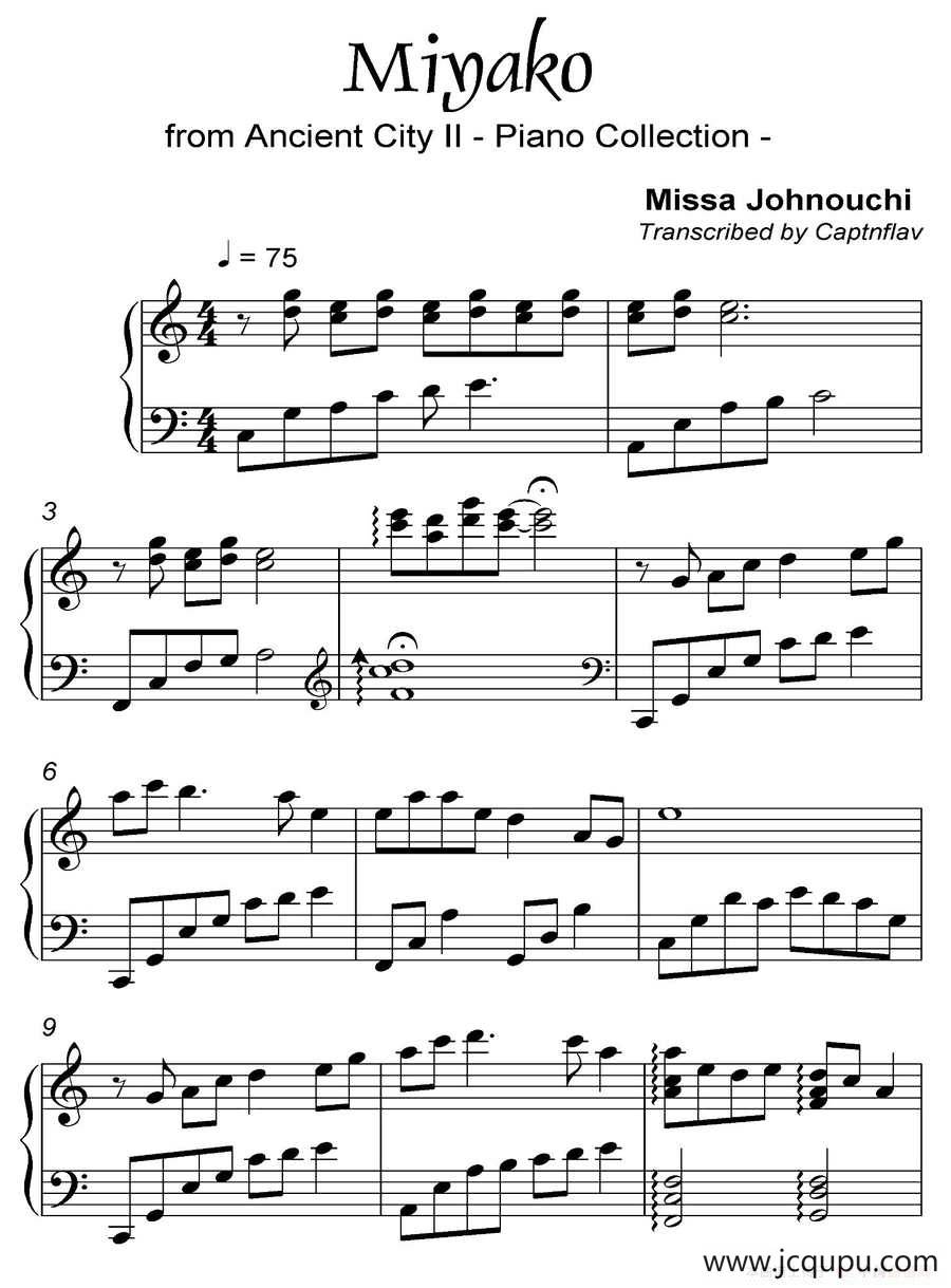 Miyako（《语 Kataribe》-2）简谱