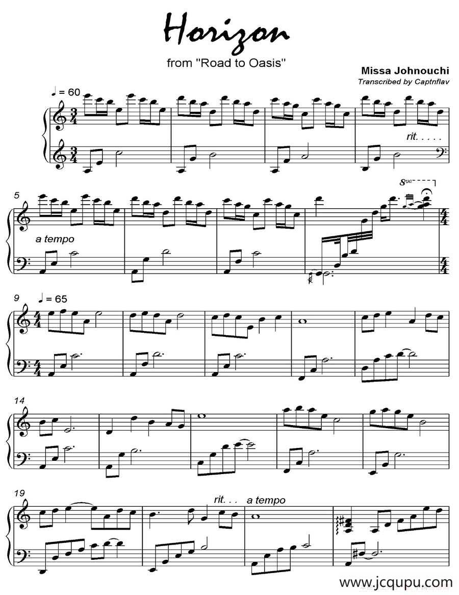 Hizon 天地间（《语 Kataribe》-13）简谱