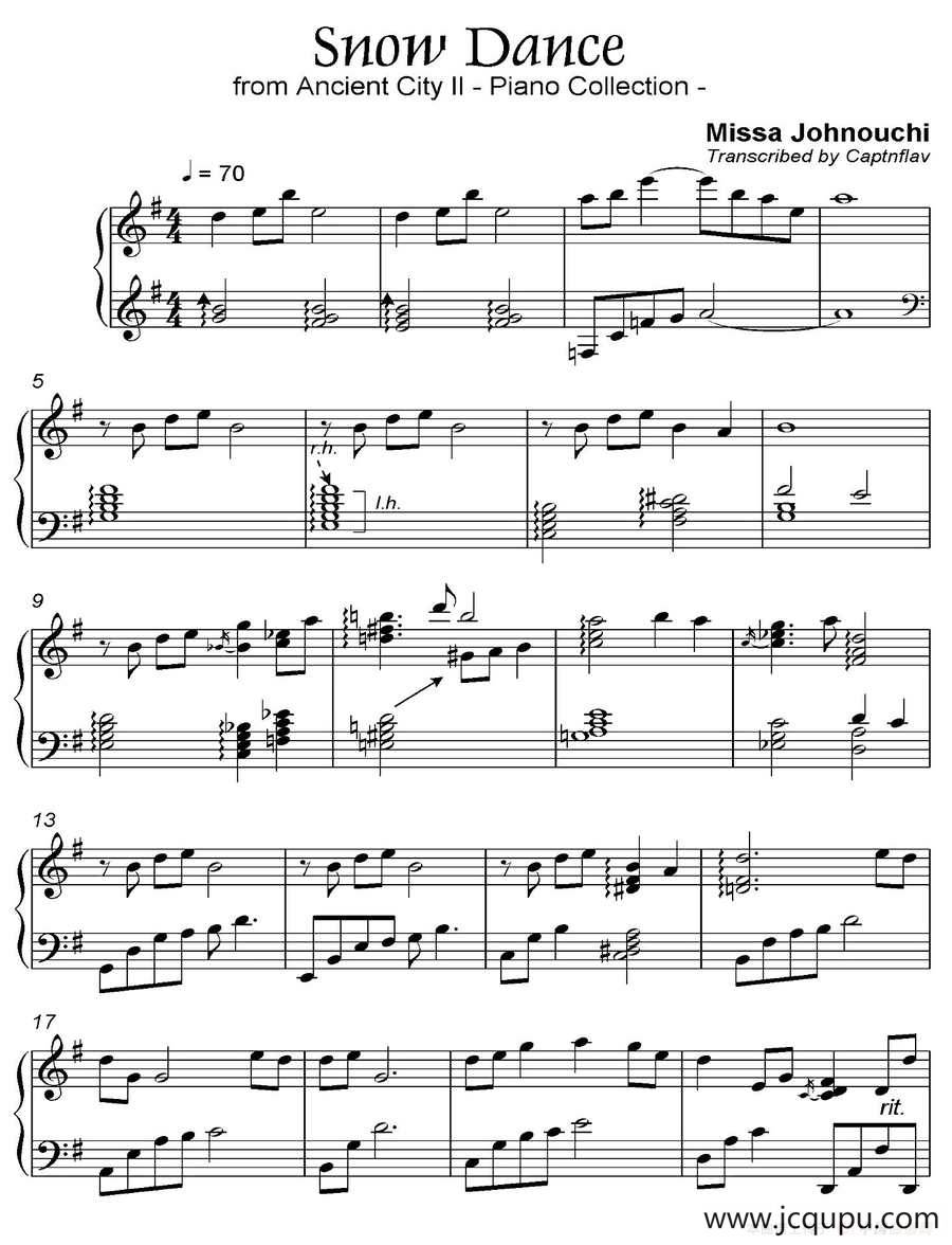 Snow Dance 雪舞（《语 Kataribe》-14）简谱