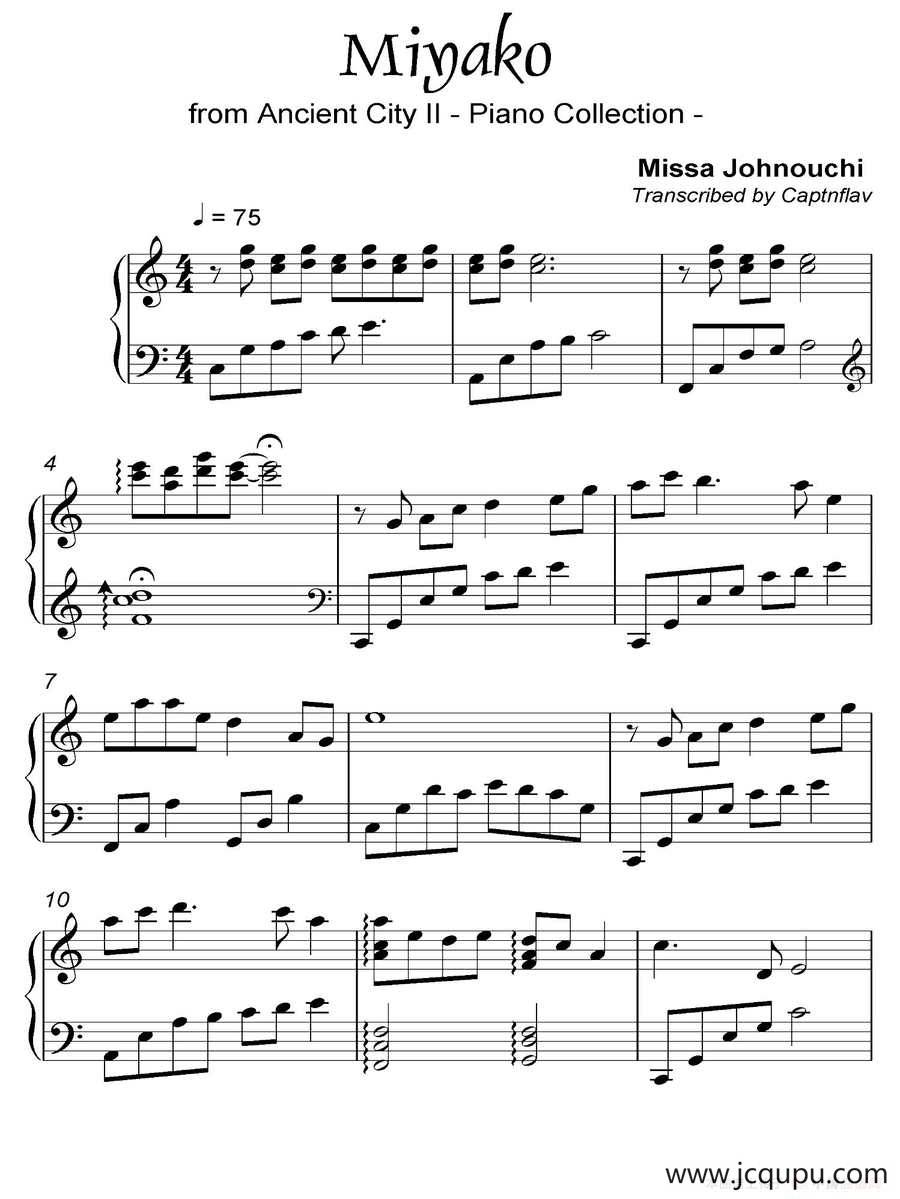 Miyako（都 Ancient City II-3）简谱