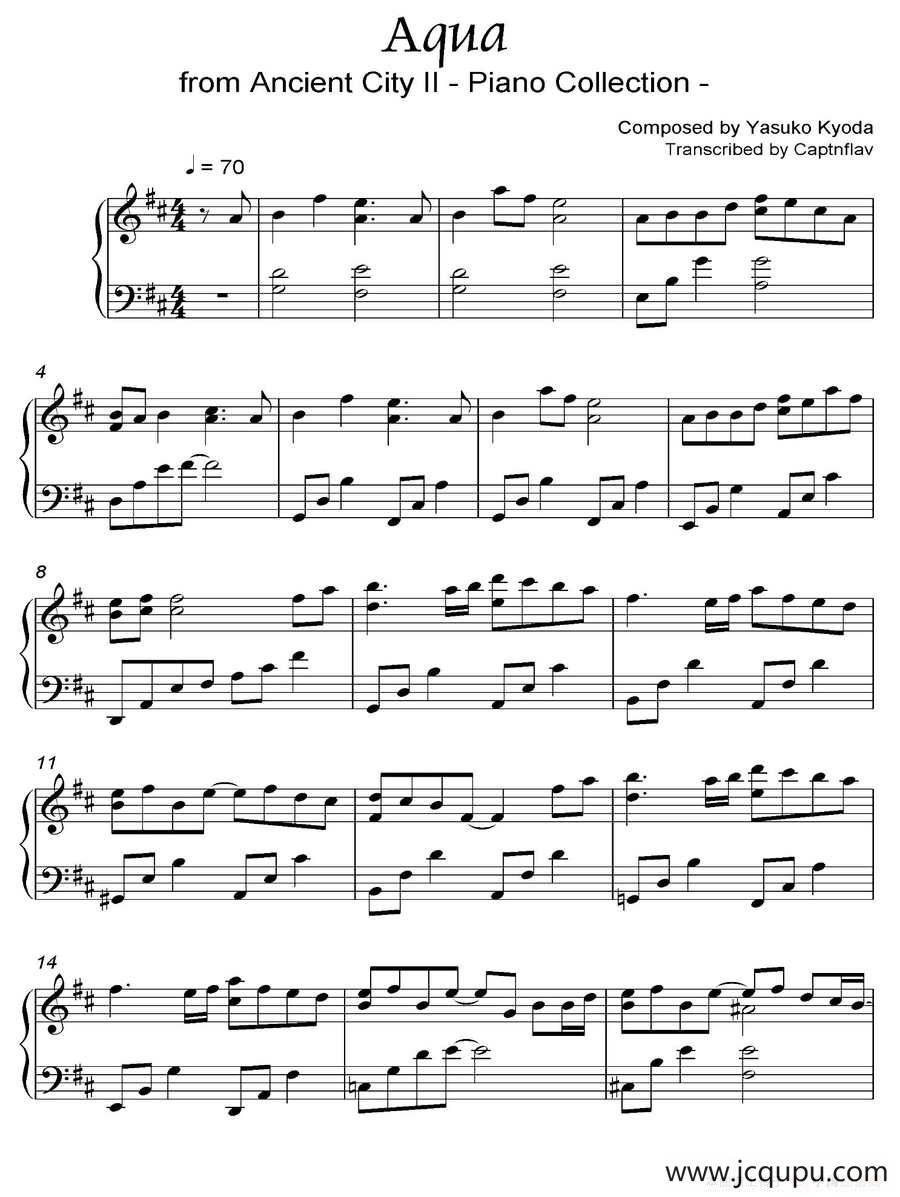 Aqua（都 Ancient City II-5）简谱