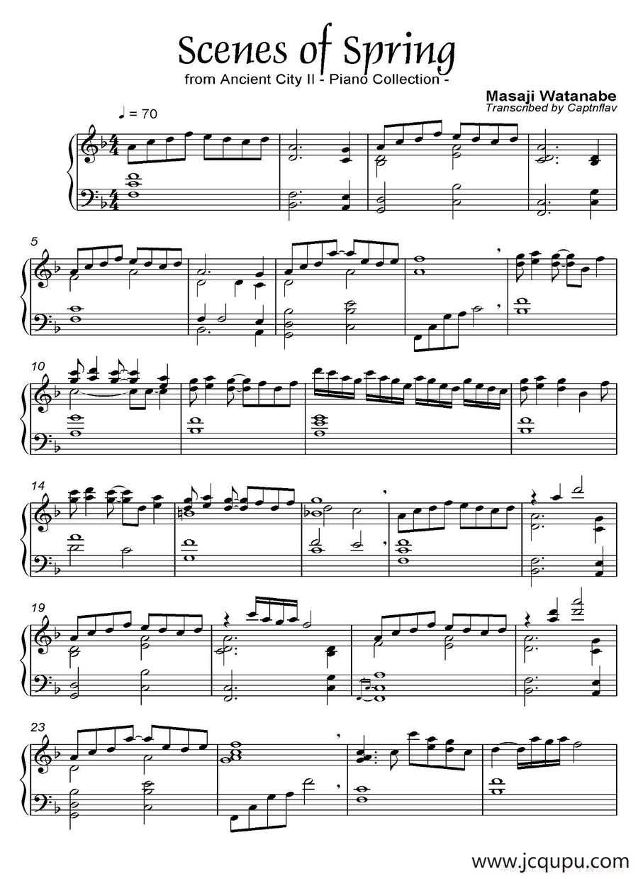 Scenes Of Spring（都 Ancient City II-7）简谱