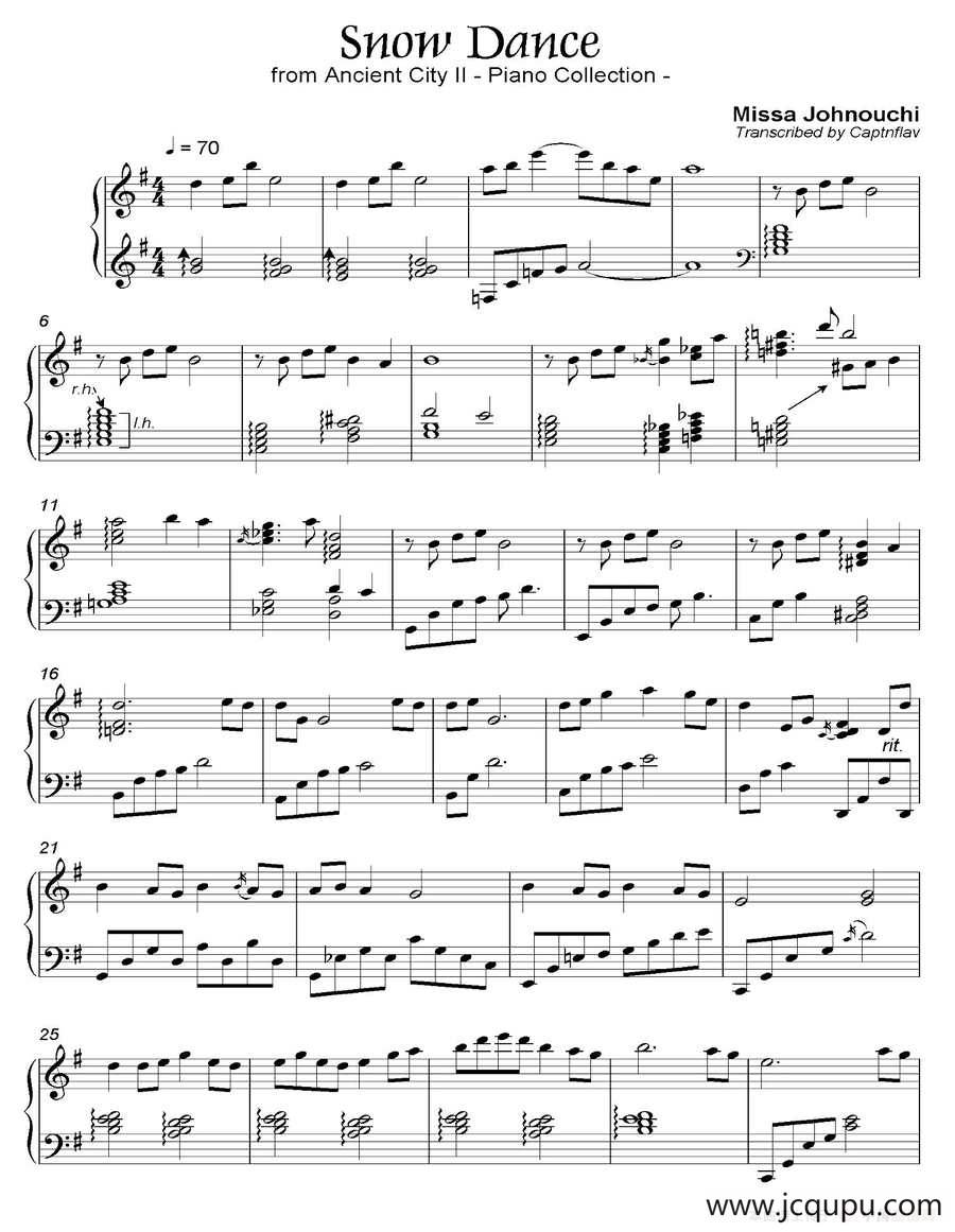Snow Dance（都 Ancient City II-9）简谱