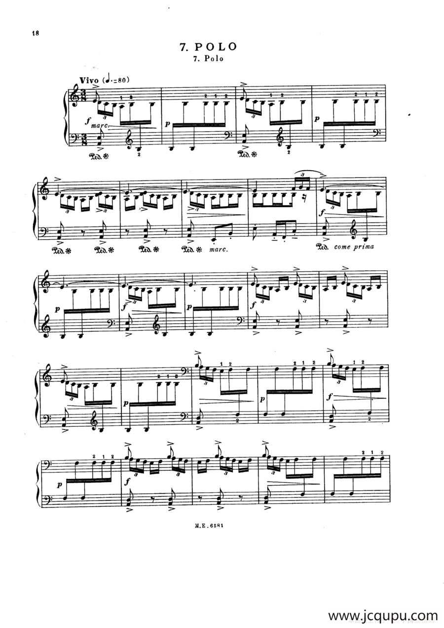 7 Canciones Populares Espanolas（七首西班牙民歌·7·钢琴独奏版）简谱