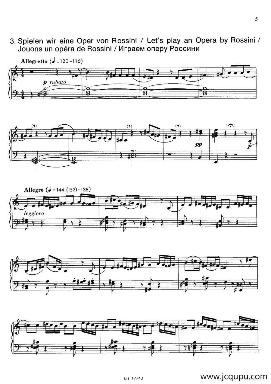 Notebook f Young People Op·59（为青少年而作的钢琴曲集·3）简谱