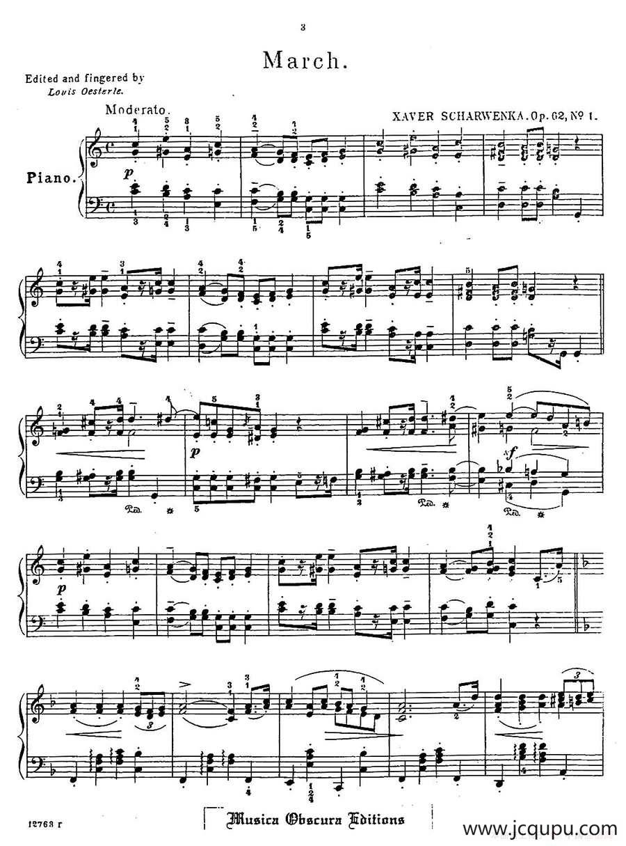 Album f the Young Op·62（1· 进行曲 March，C大调）简谱