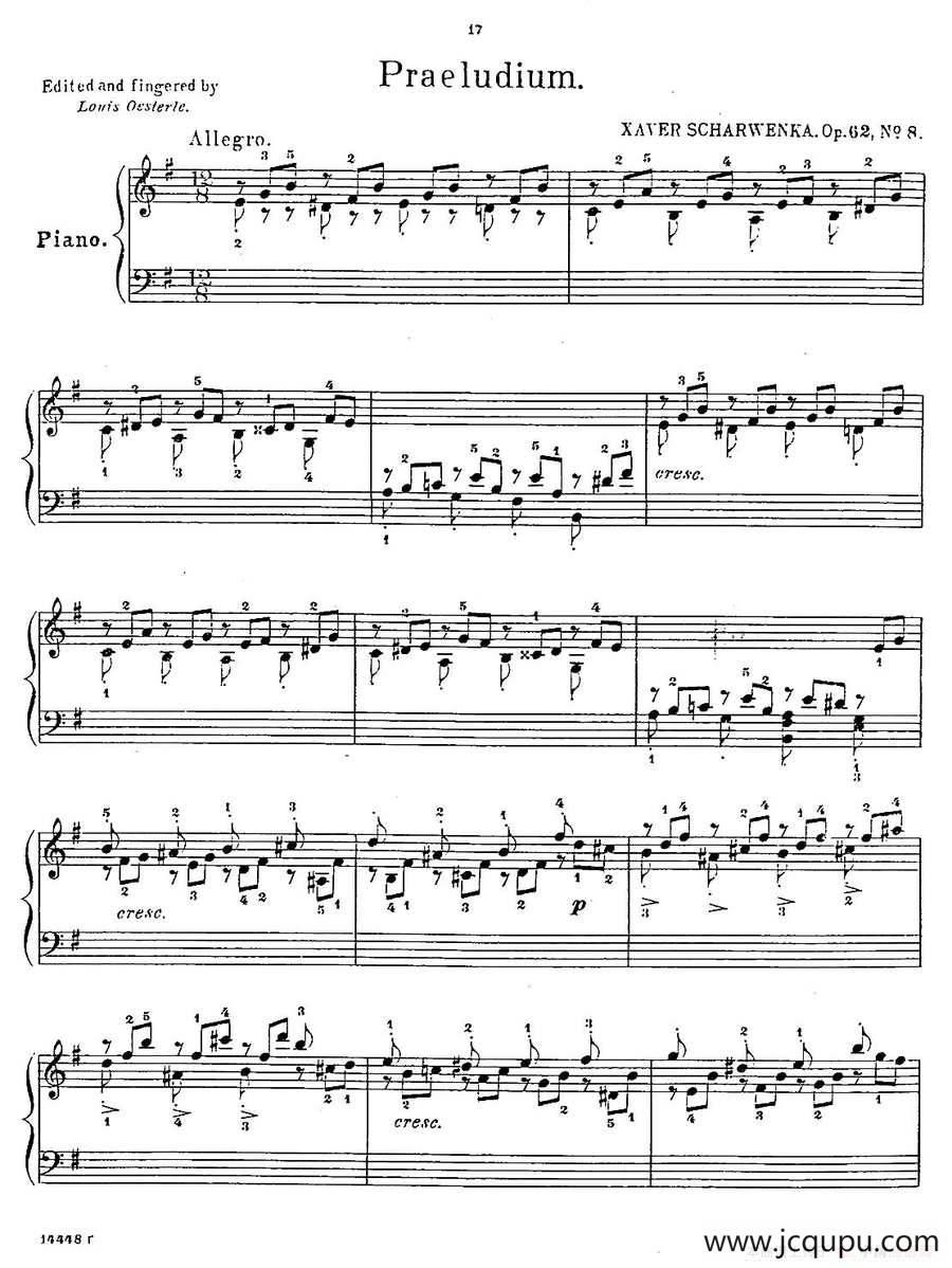 Album f the Young Op·62（8· 前奏曲 Praeludium，e小调）简谱