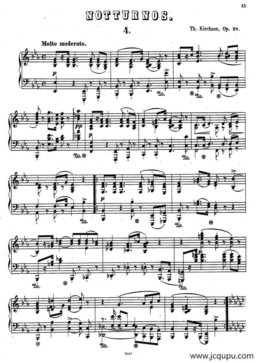 Nachtstücke Op·28（4首夜曲·4）简谱