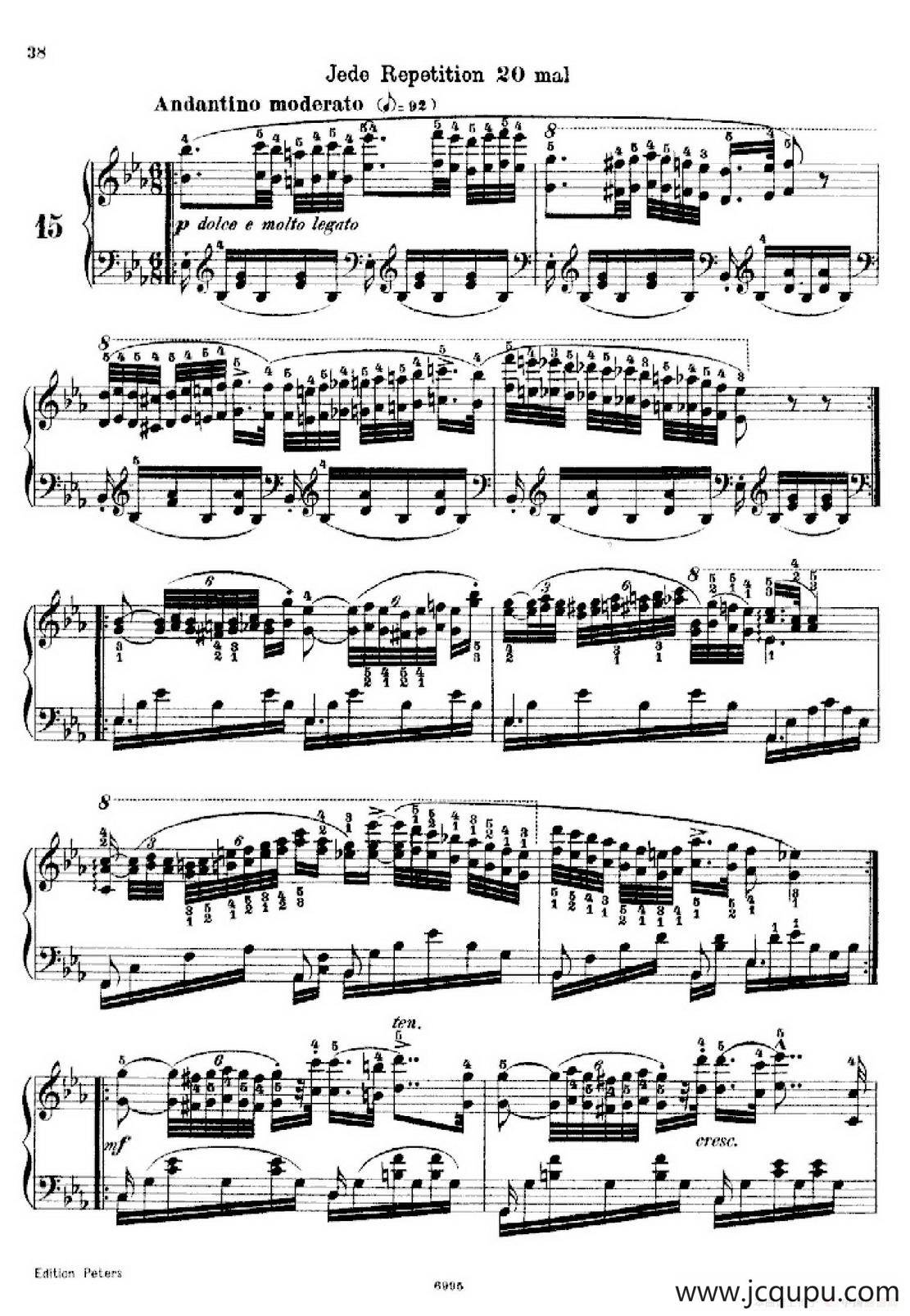 School of the Virtuoso Op.365（60首钢琴高级练习曲·15）简谱