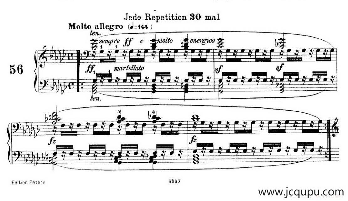 School of the Virtuoso Op.365（60首钢琴高级练习曲·56）简谱