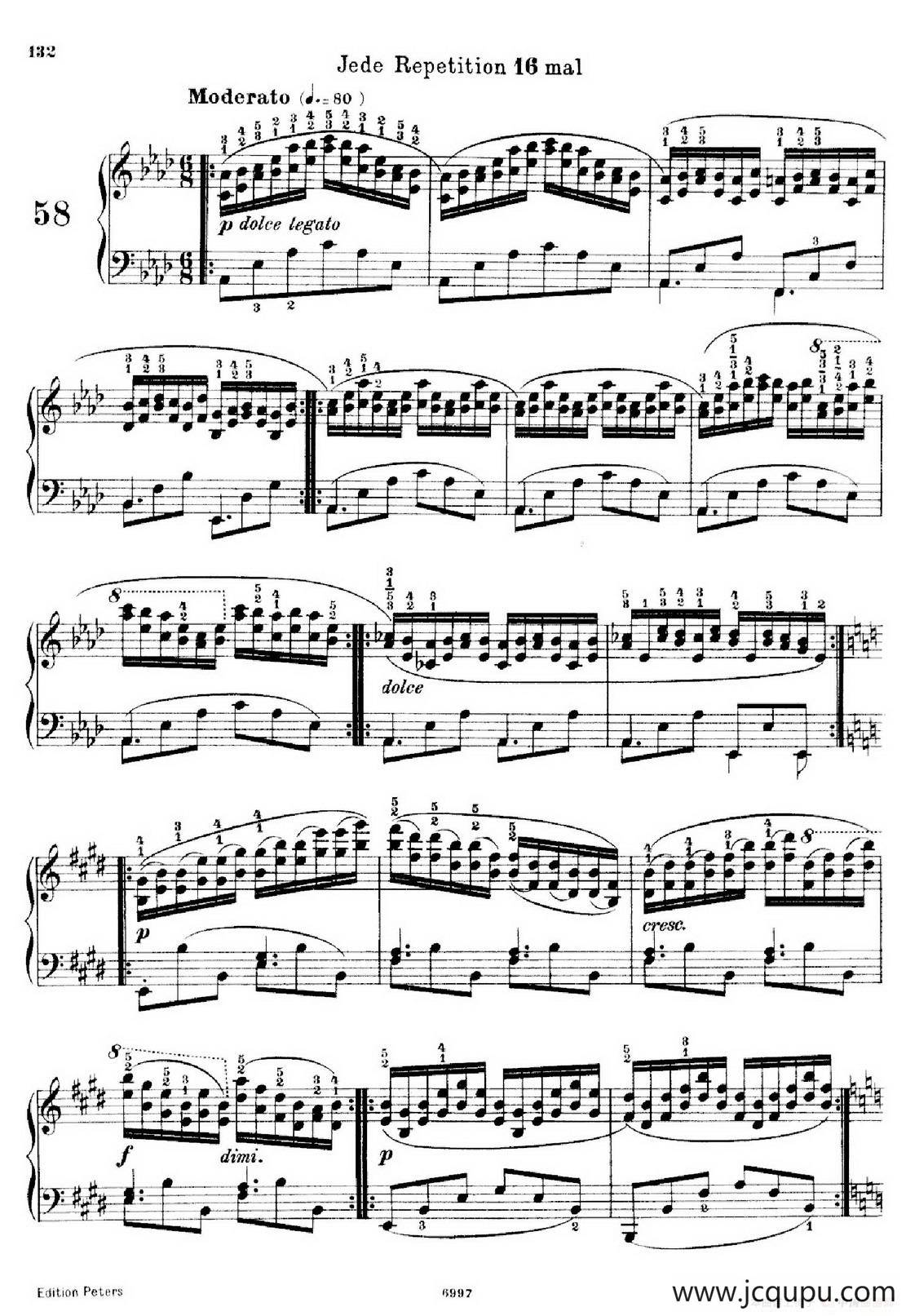 School of the Virtuoso Op.365（60首钢琴高级练习曲·58）简谱