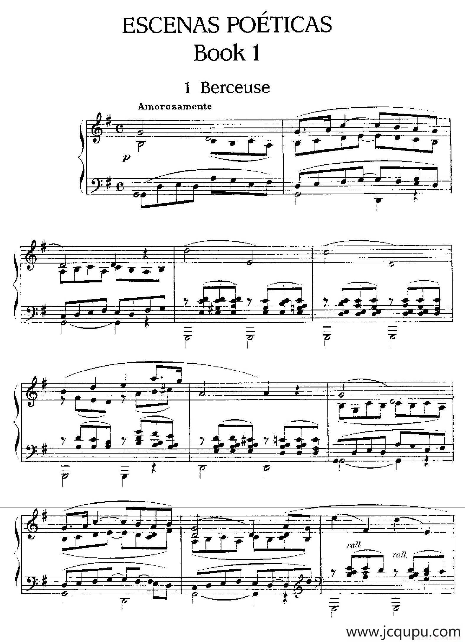 Escenas Poeticas（Book 1-1）简谱