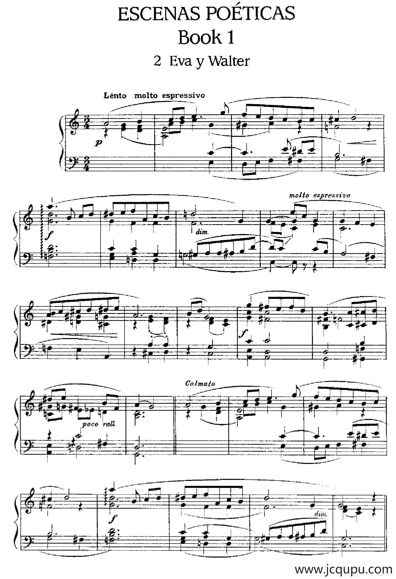 Escenas Poeticas（Book 1-2）简谱