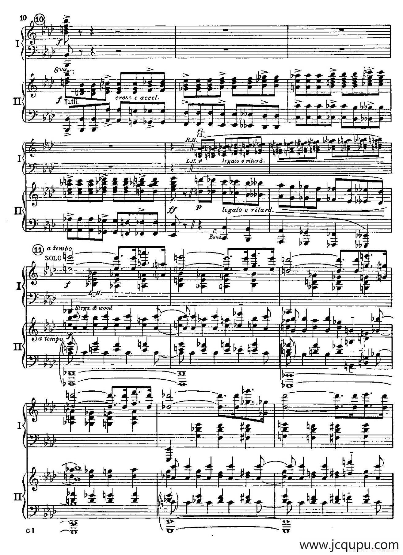 F大调爵士钢琴协奏曲（美版双钢琴原谱 P11—20）简谱