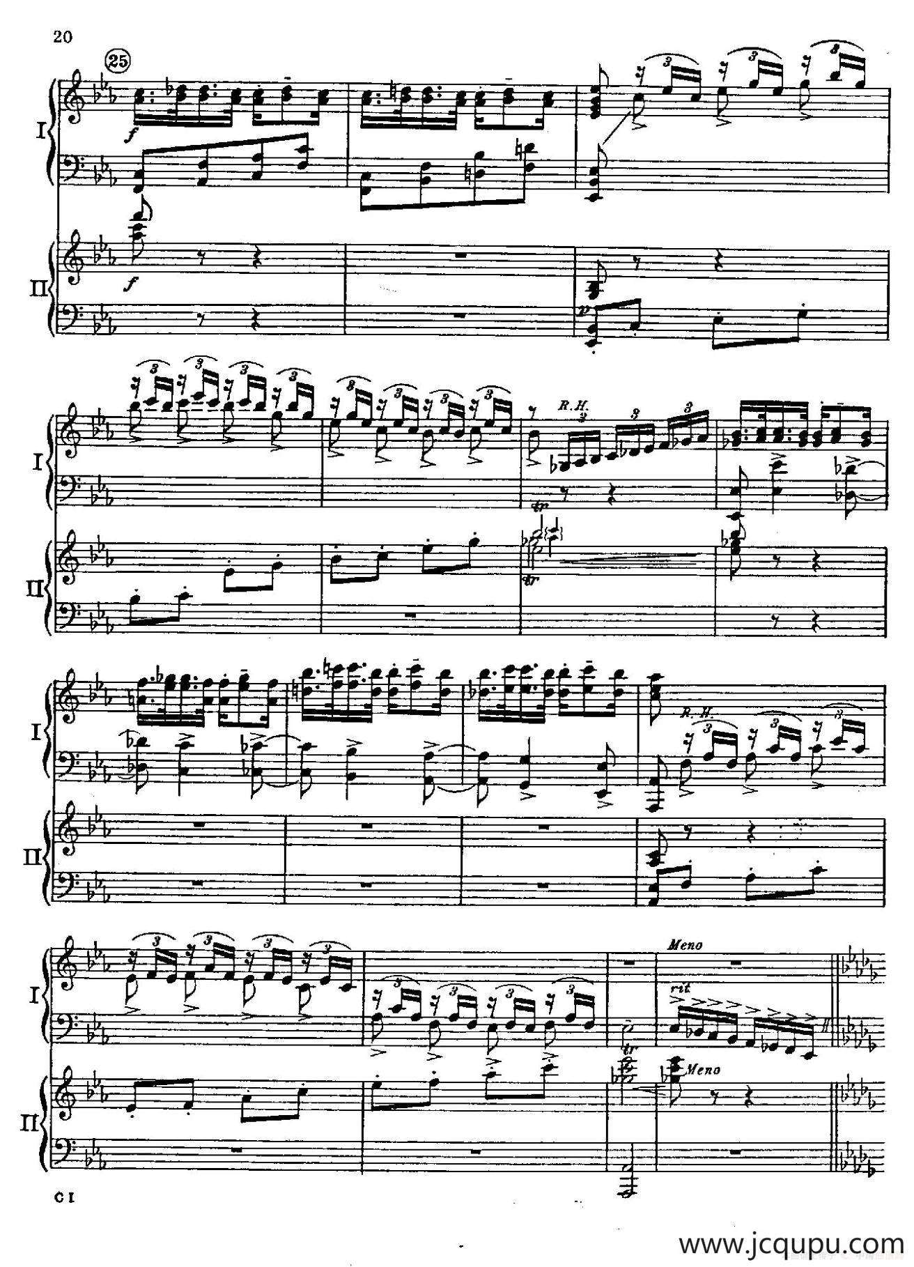 F大调爵士钢琴协奏曲（美版双钢琴原谱 P21—30）简谱