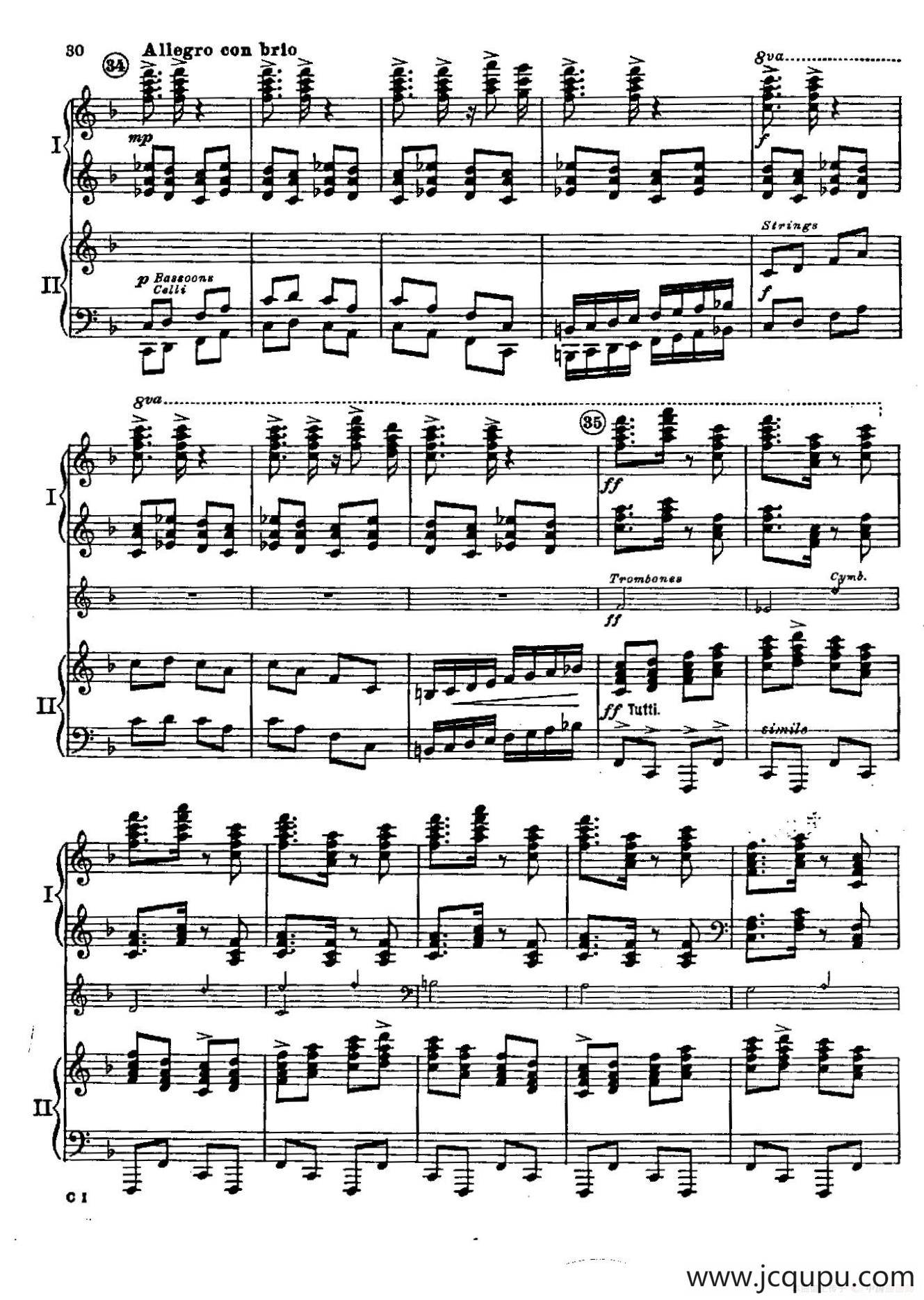 F大调爵士钢琴协奏曲（美版双钢琴原谱 P31—40）简谱