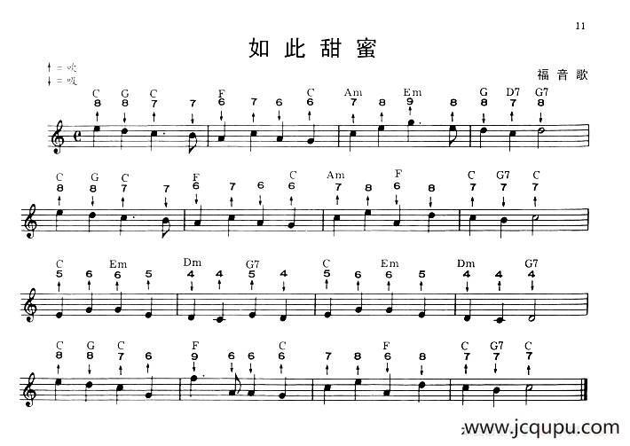 如此甜蜜（布鲁斯）简谱