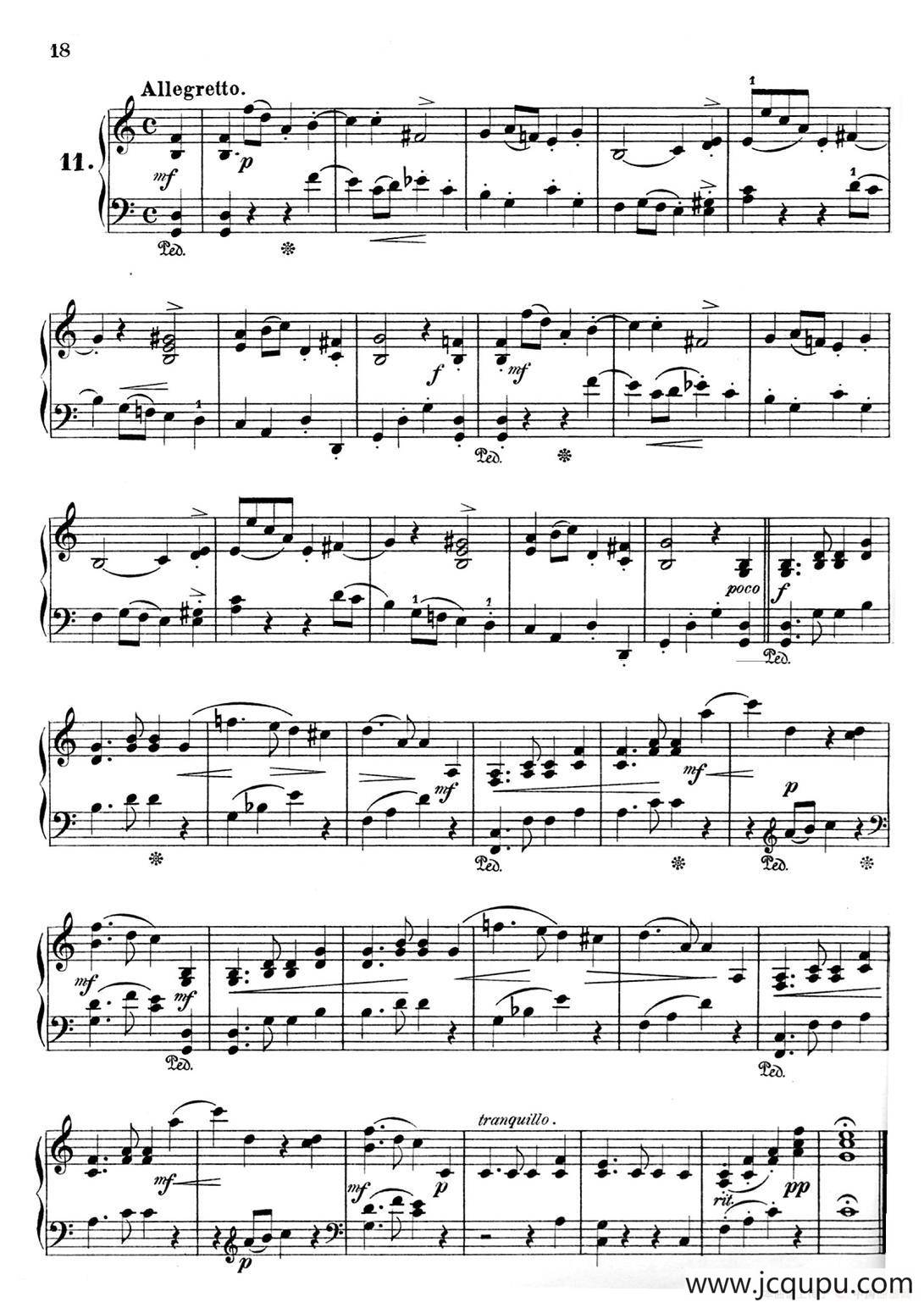 36 Etudes Rhythmiques et Melodiques Op.105（36首节奏与旋律练习曲 11—15）简谱