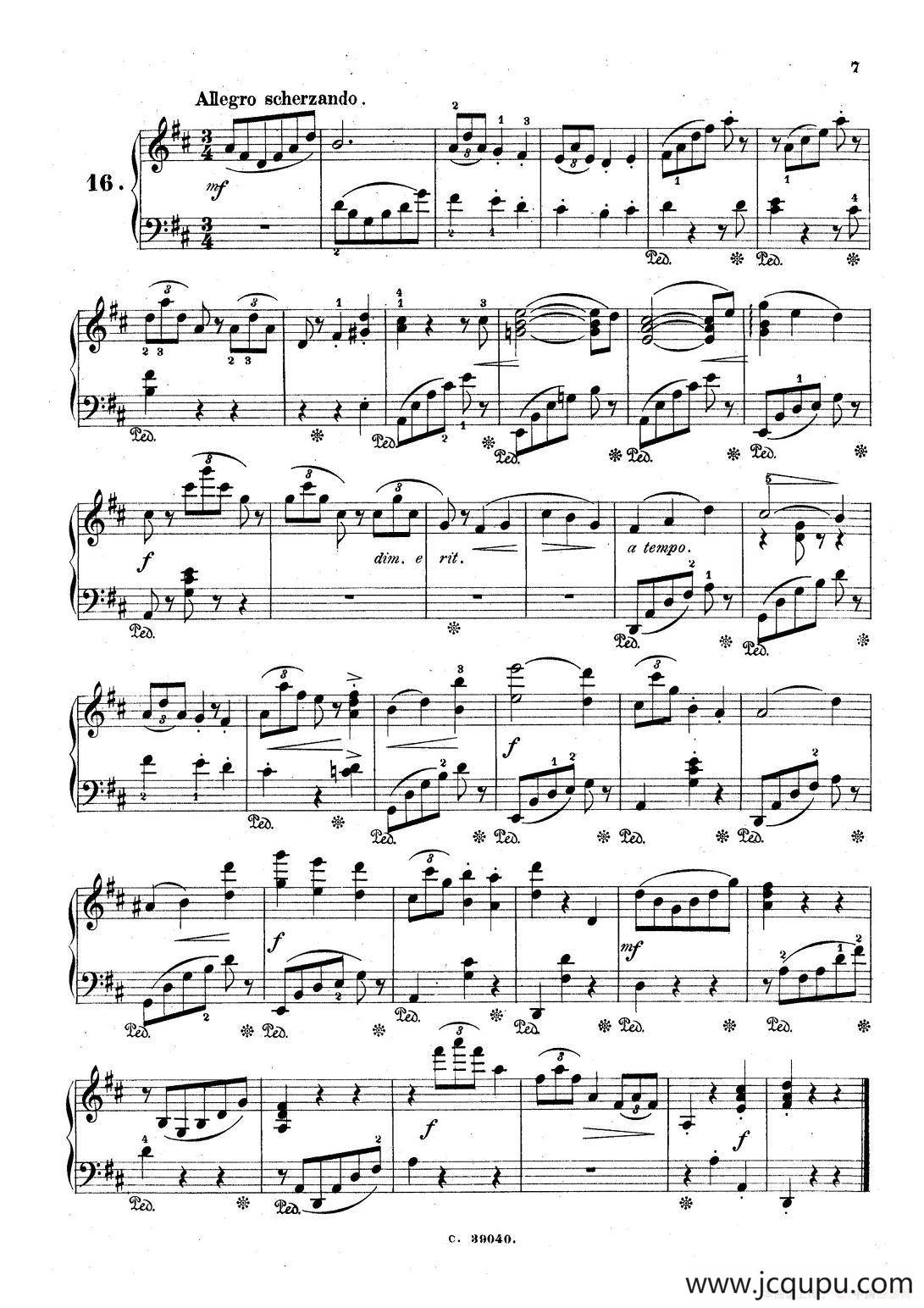 36 Etudes Rhythmiques et Melodiques Op.105（36首节奏与旋律练习曲 16—20）简谱