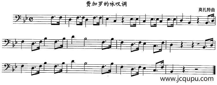 费加罗的咏叹调（长号）简谱