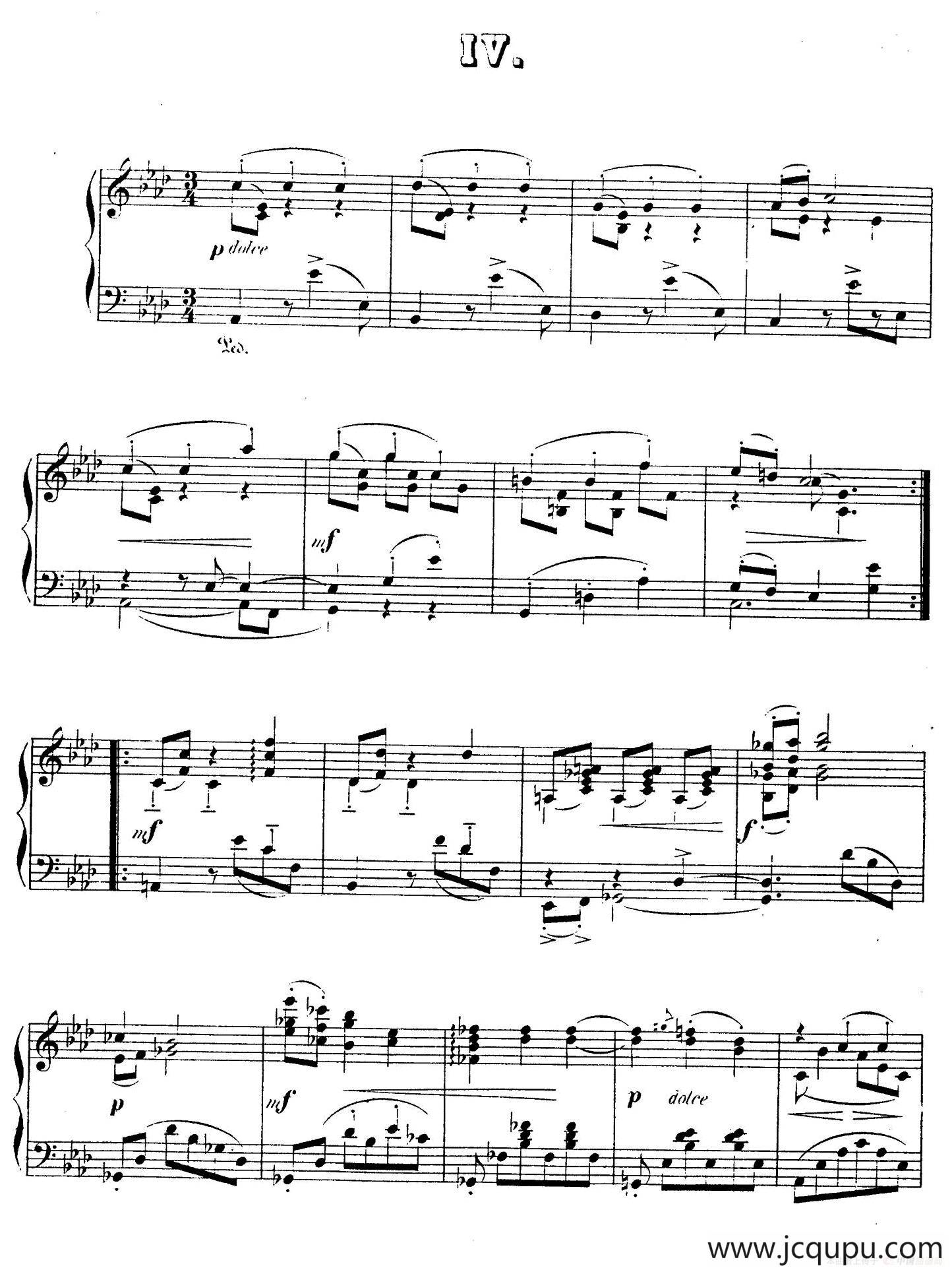 Waltzes Op.23（圆舞曲集·4、降A大调）简谱