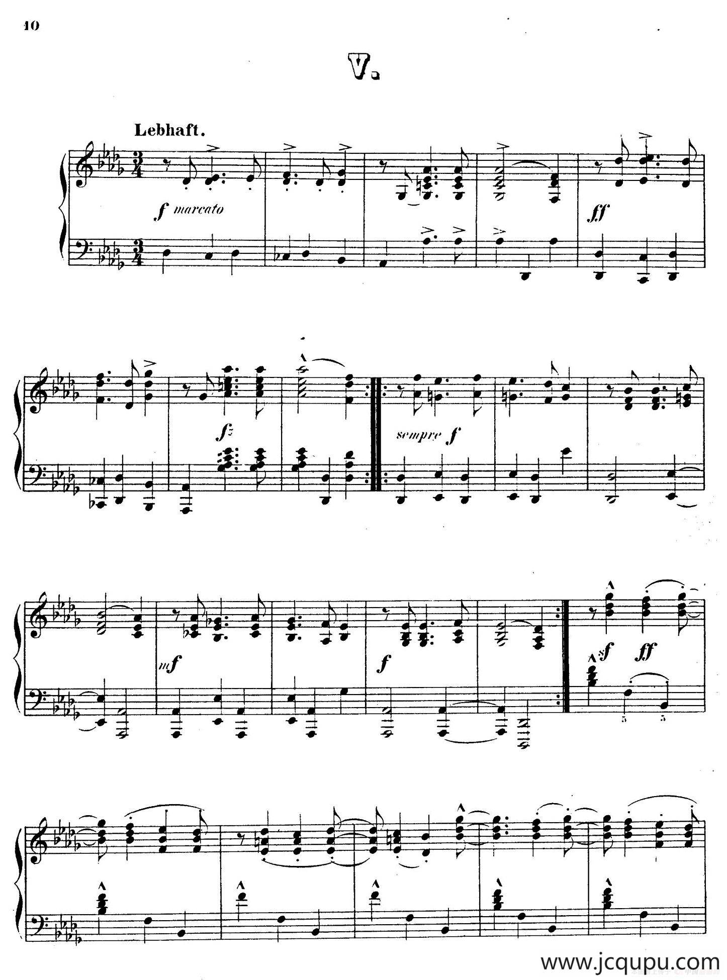 Waltzes Op.23（圆舞曲集·5、降D大调）简谱