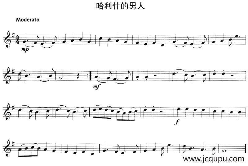 哈利什的男人简谱