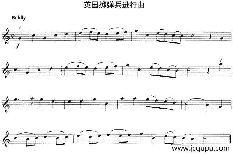 英国掷弹兵进行曲简谱