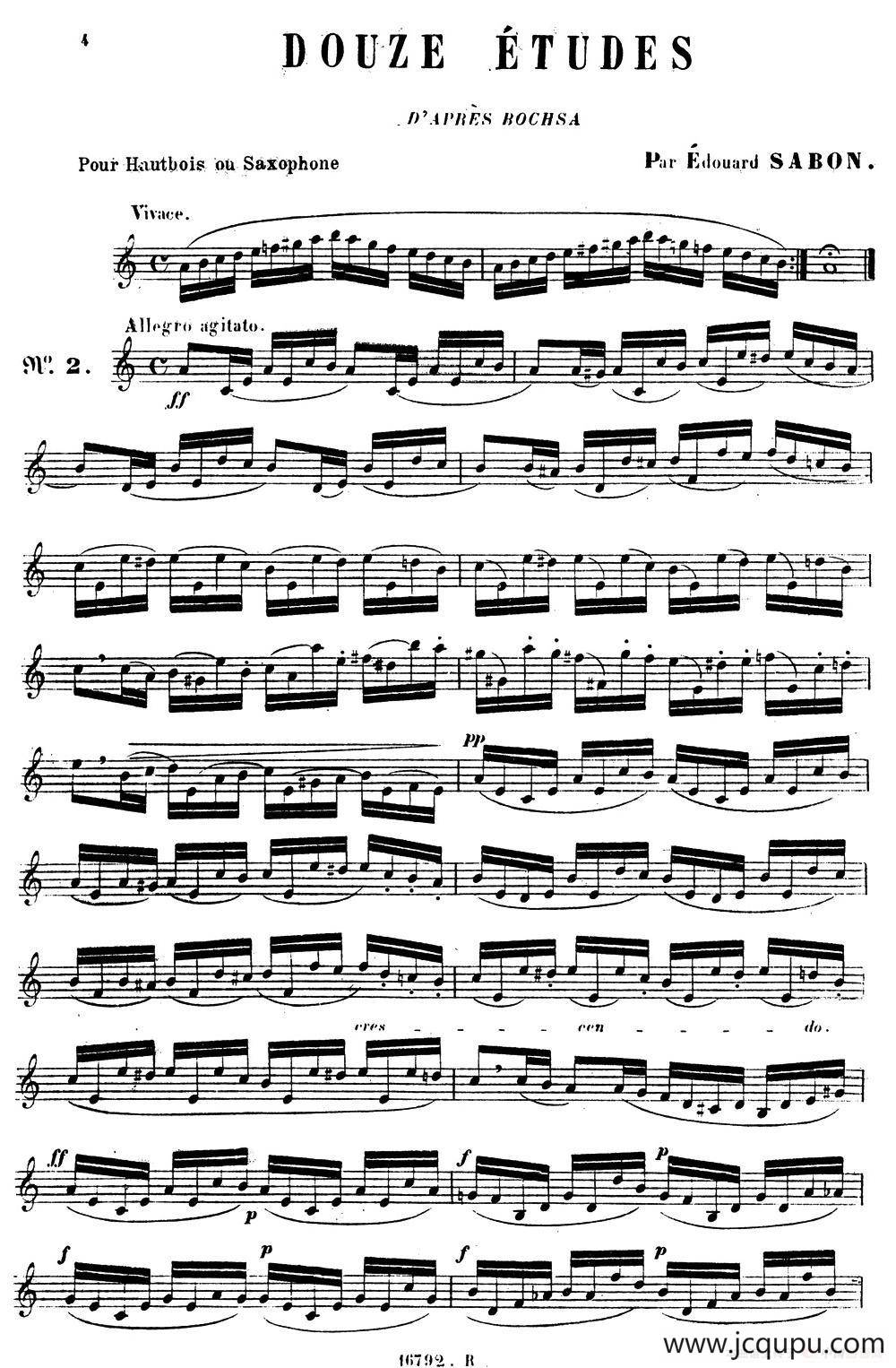 E.Sabon-12首练习曲（2）简谱