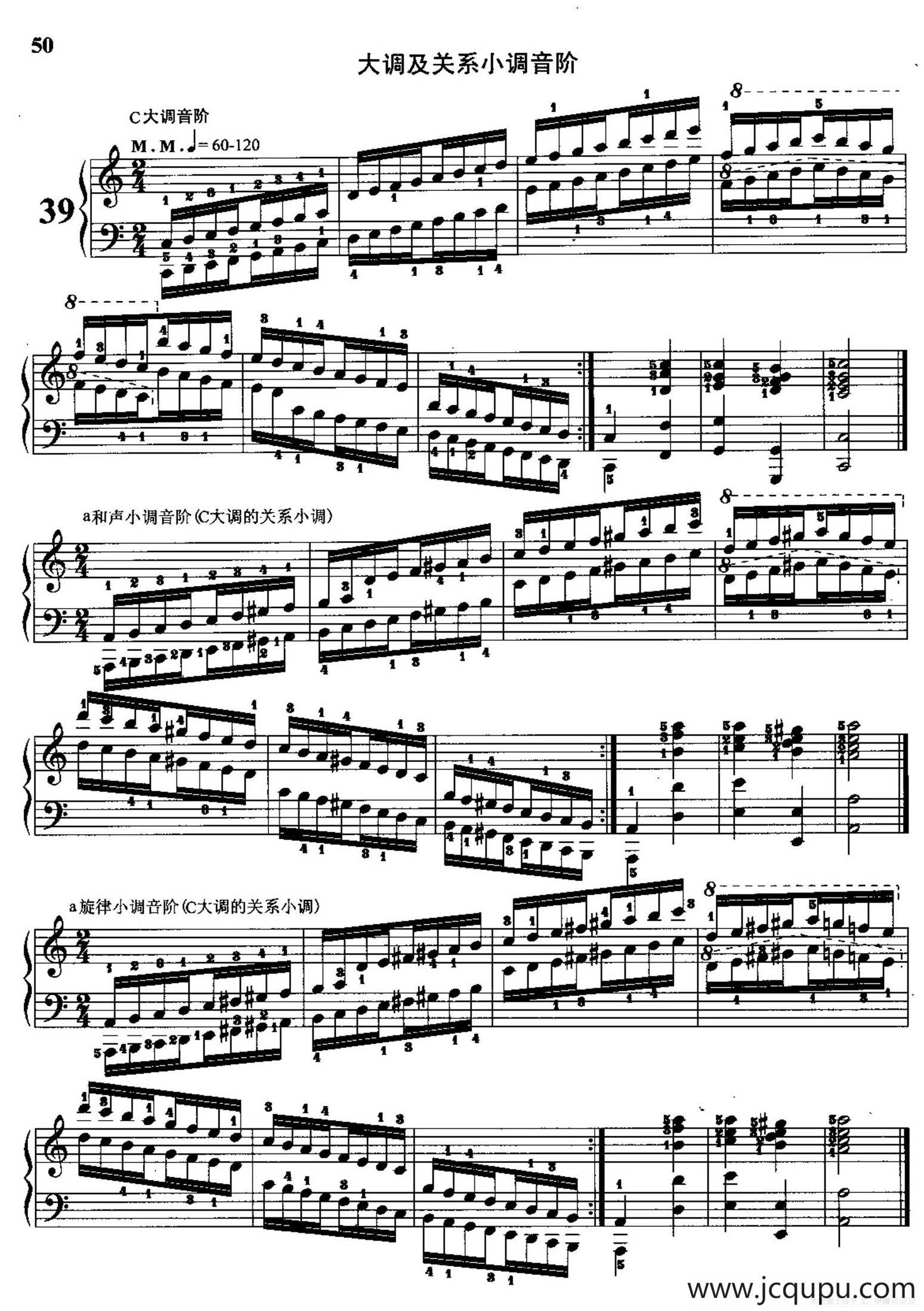 哈农钢琴练指法（第二部分·39）简谱