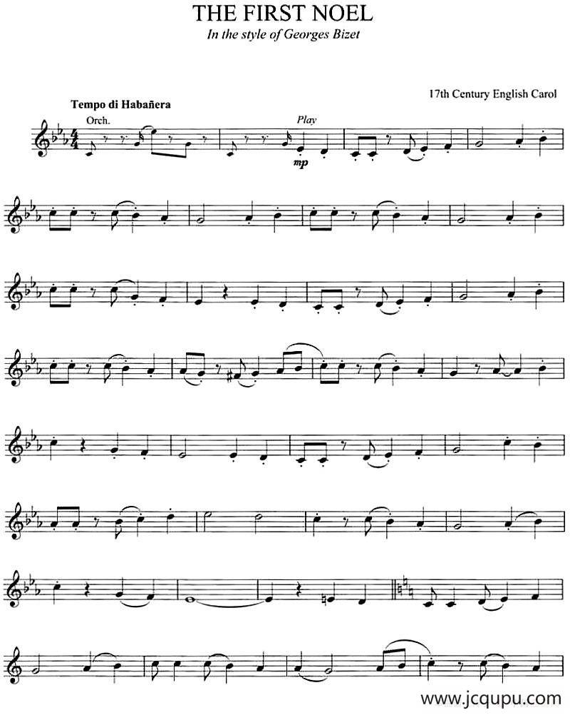 THE FIRST NOEL（第一个圣诞节）简谱