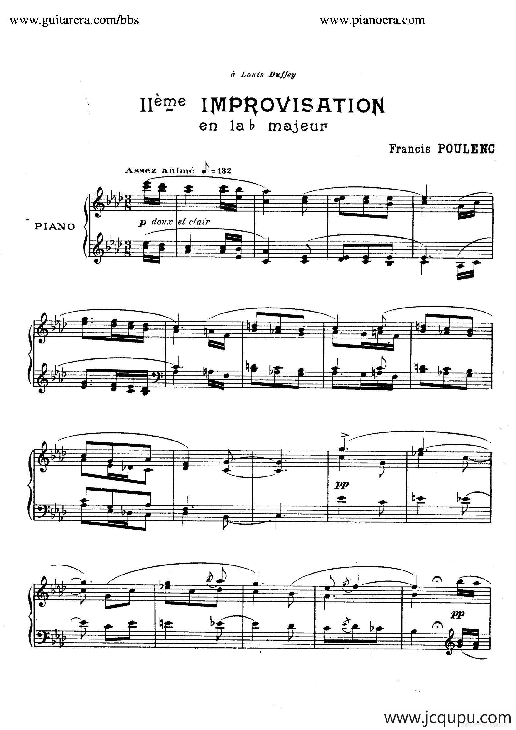 15 Improvisations（15首即兴曲·Ⅱ）简谱