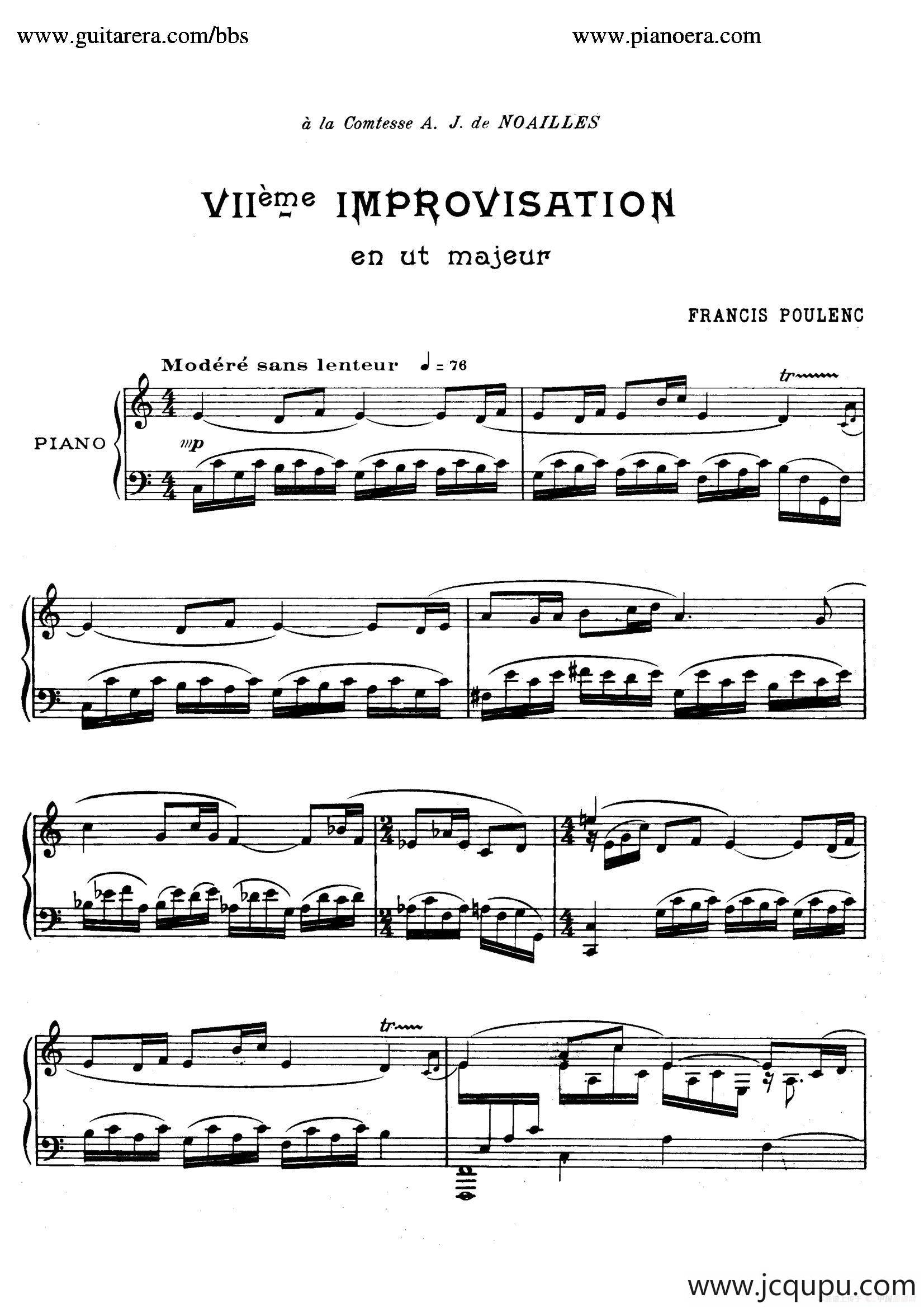 15 Improvisations（15首即兴曲·Ⅶ）简谱