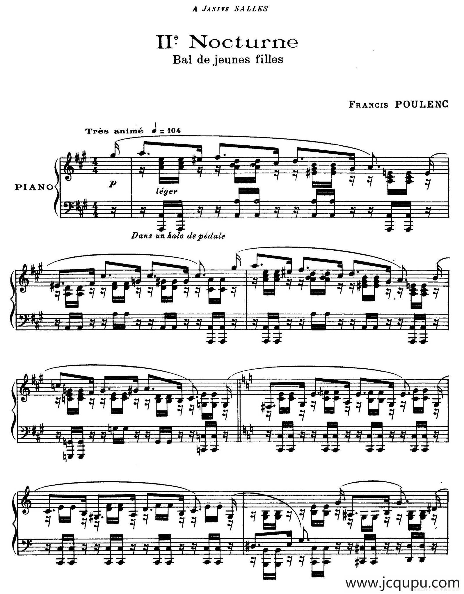 Eight Nocturnes （8首夜曲·Ⅱ）简谱