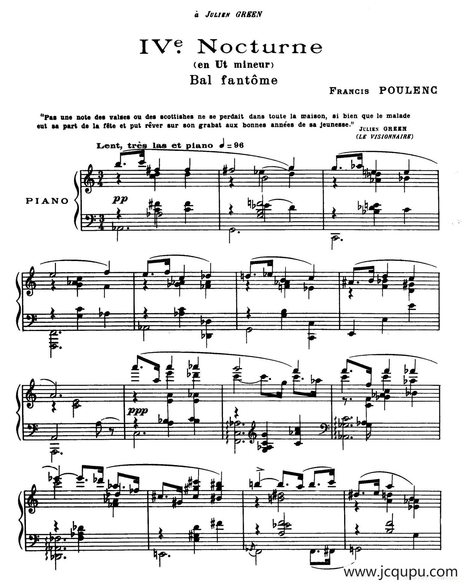 Eight Nocturnes （8首夜曲·Ⅳ）简谱