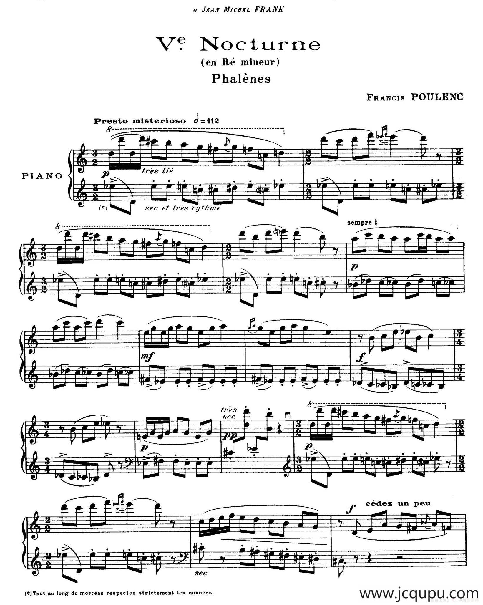 Eight Nocturnes （8首夜曲·Ⅴ）简谱