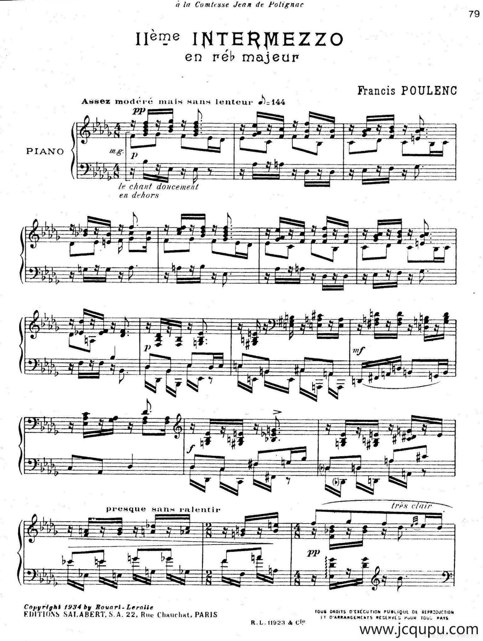 2 Intermezzos（2首间奏曲·2）简谱