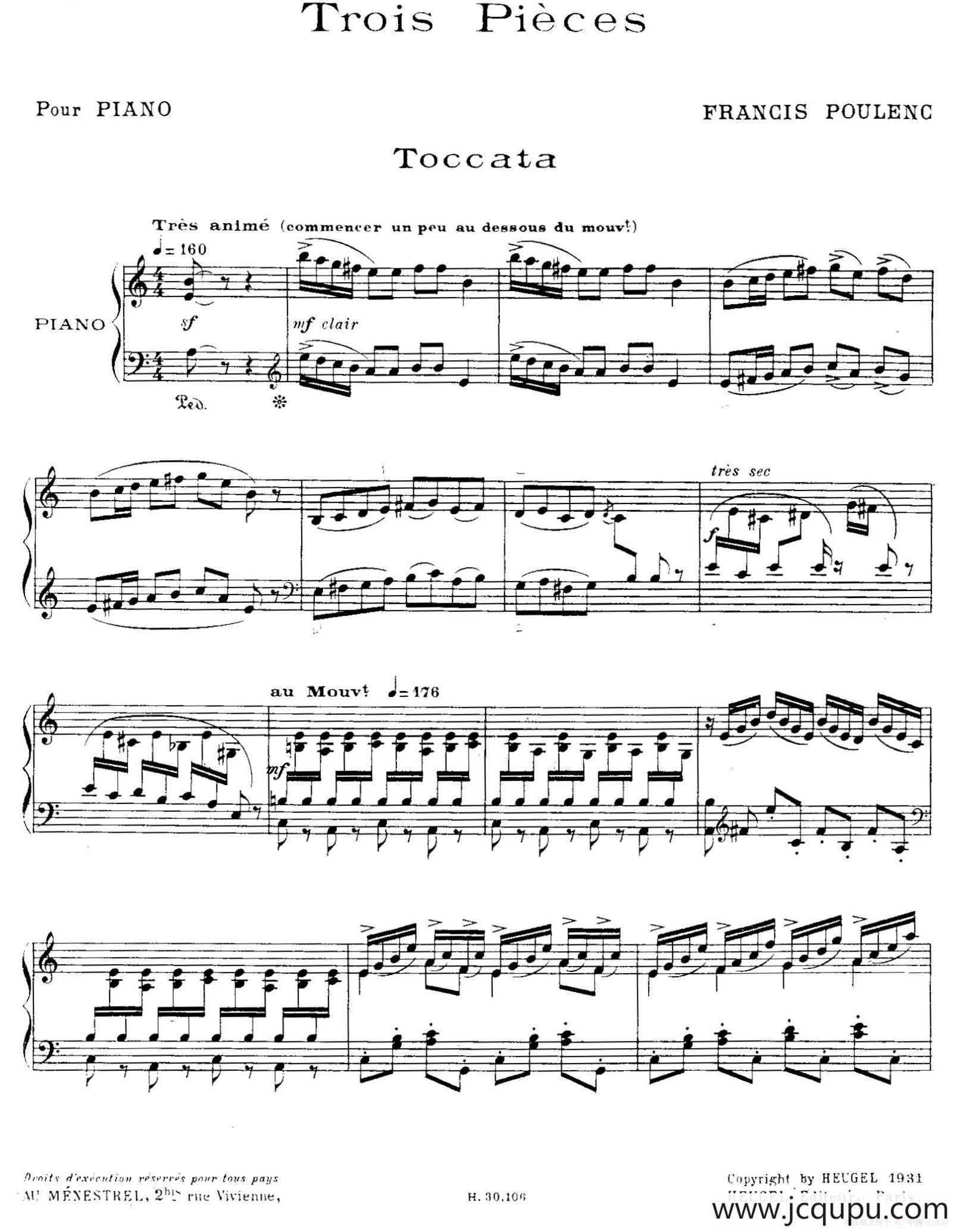 Trois Pieces（3首小品·3）简谱