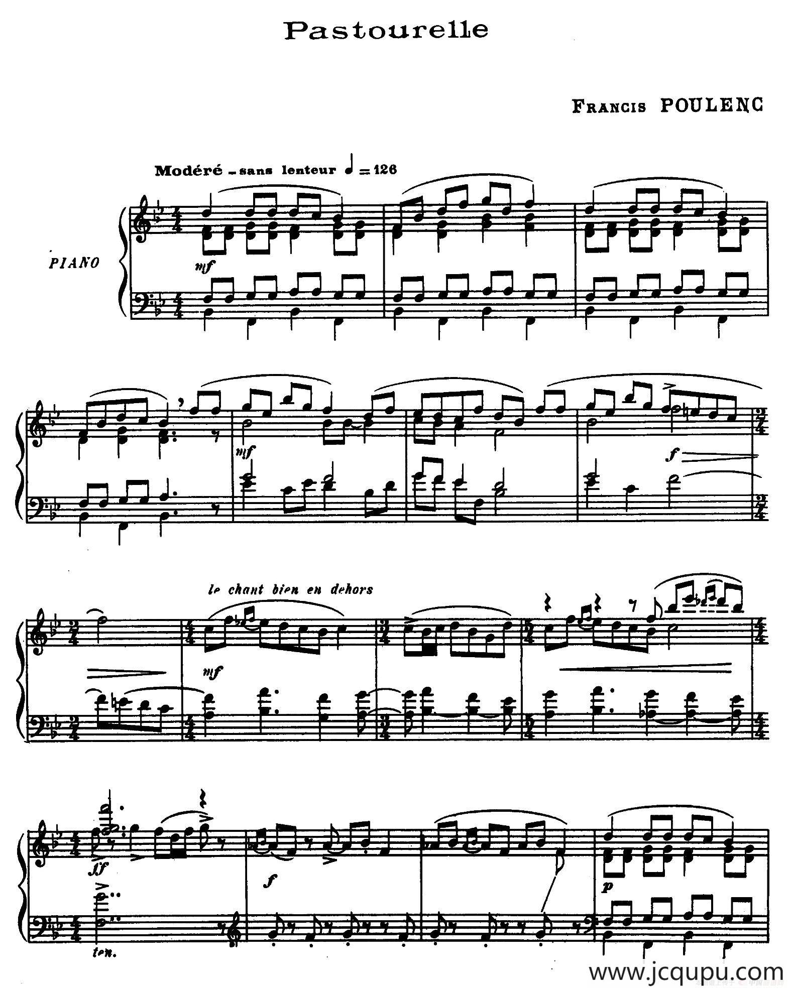 Pastourelle（方阵舞）简谱