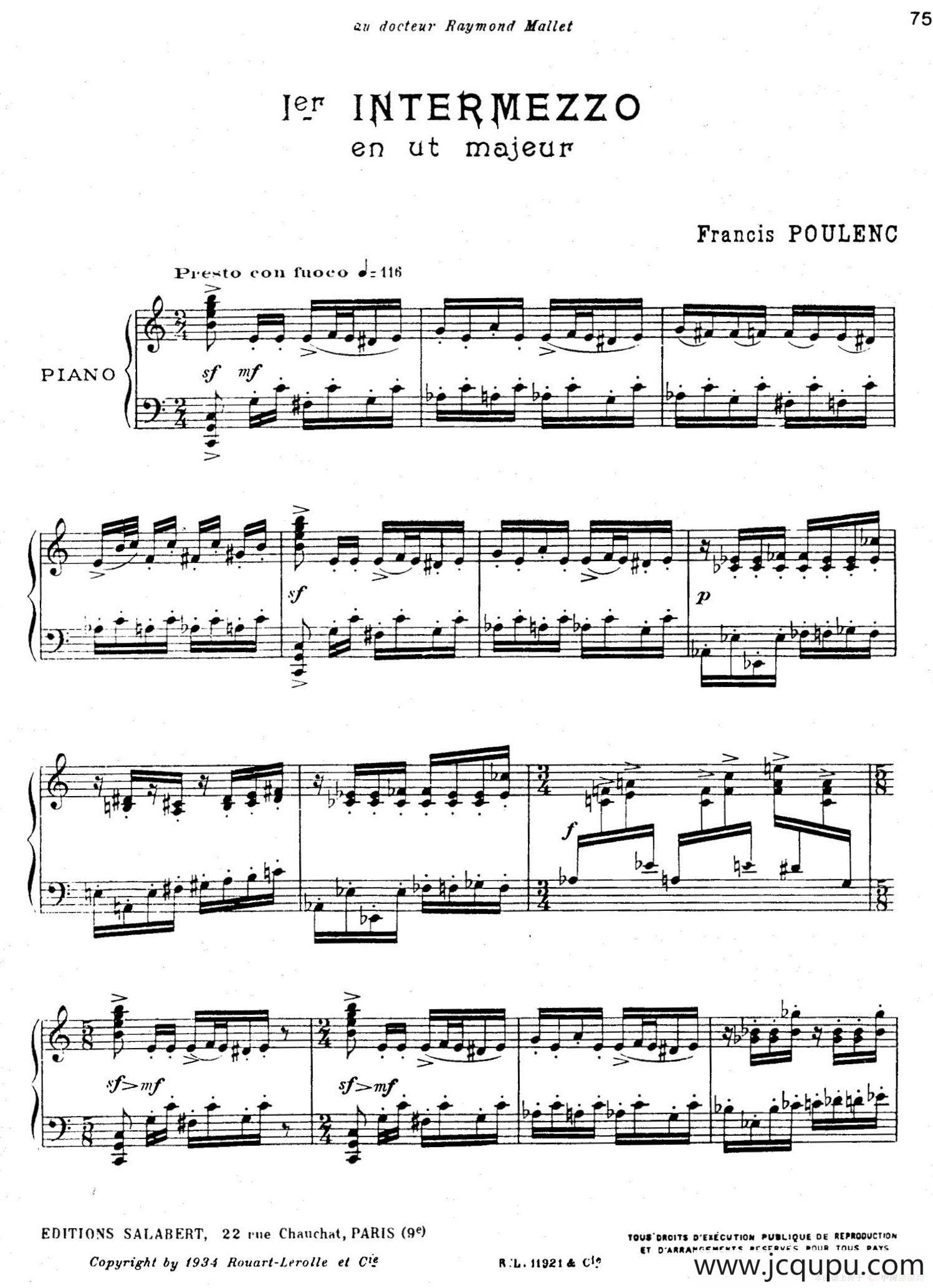 2 Intermezzos（2首间奏曲·1）简谱