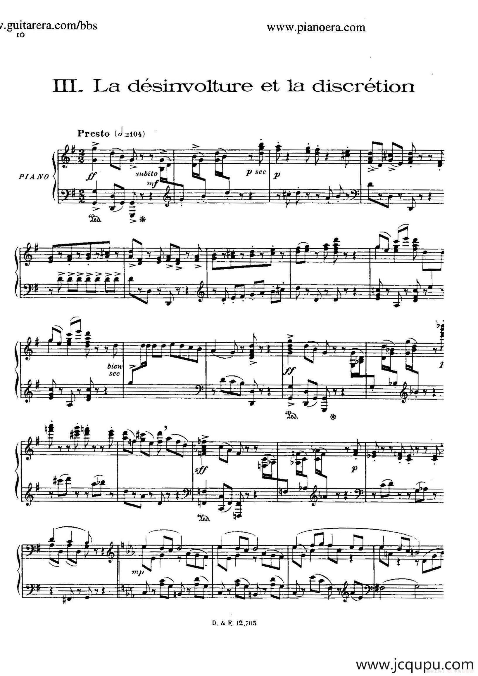 Les Soirees De Nazelles（纳泽尔之夜·4）简谱