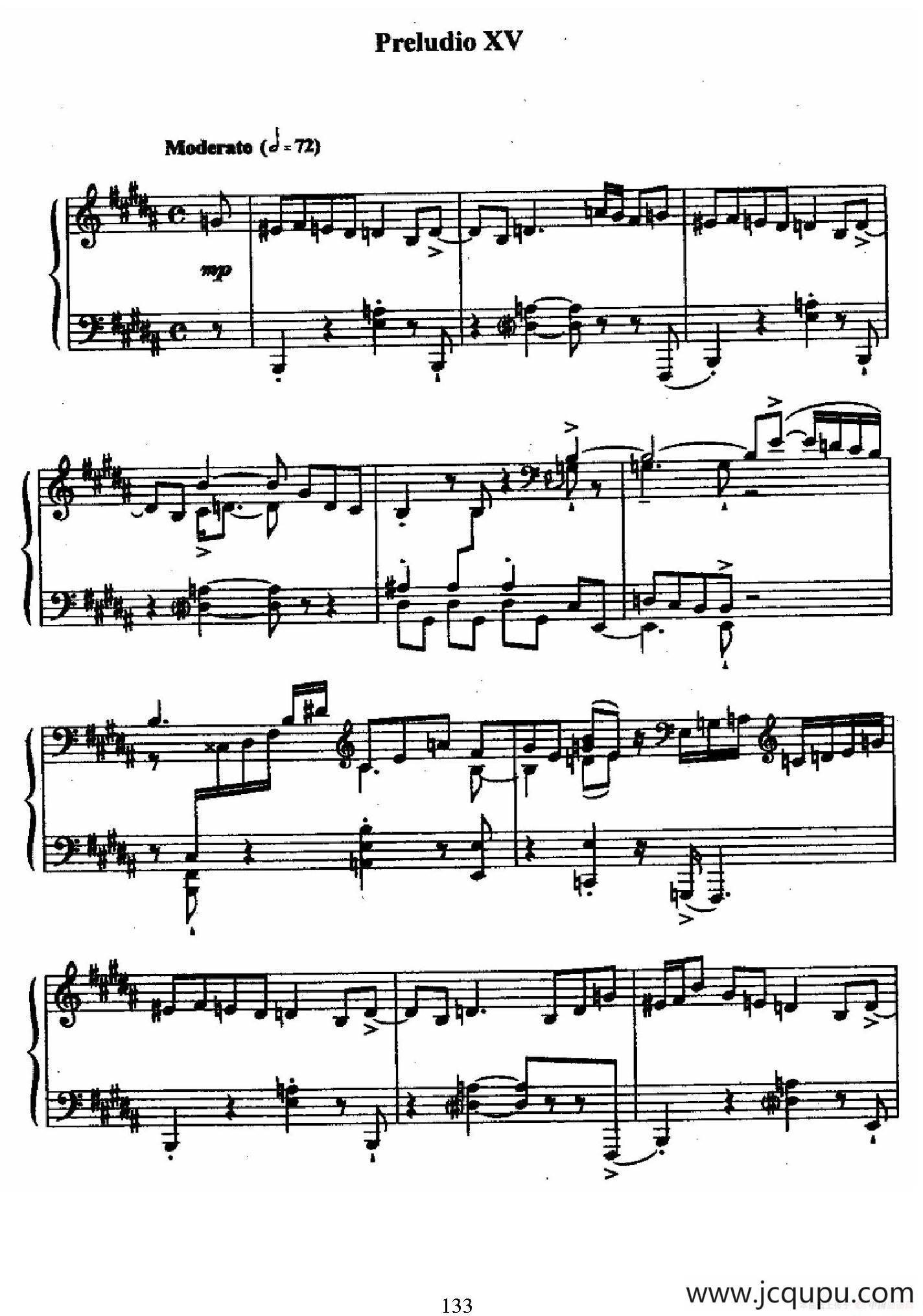 24 Preludes and Fugues Op.82（24首前奏曲与赋格·15）简谱