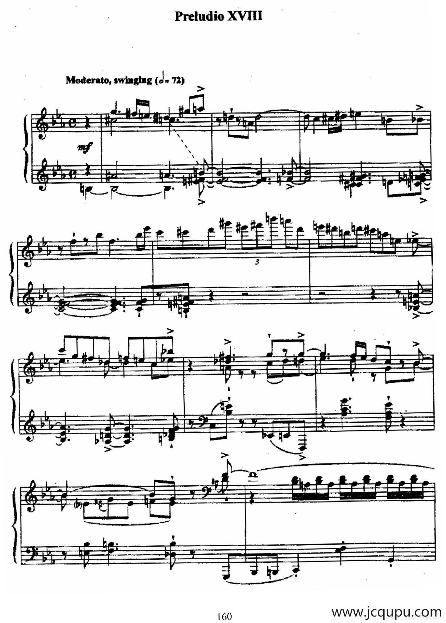 24 Preludes and Fugues Op.82（24首前奏曲与赋格·18）简谱